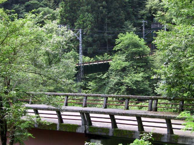 米川橋越しに見る線路